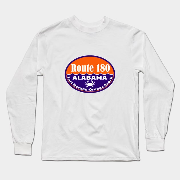 Fort Morgan Route 180 Gulf Shores Alabama Gulf Of Mexico Orange Beach Long Sleeve T-Shirt by DD2019